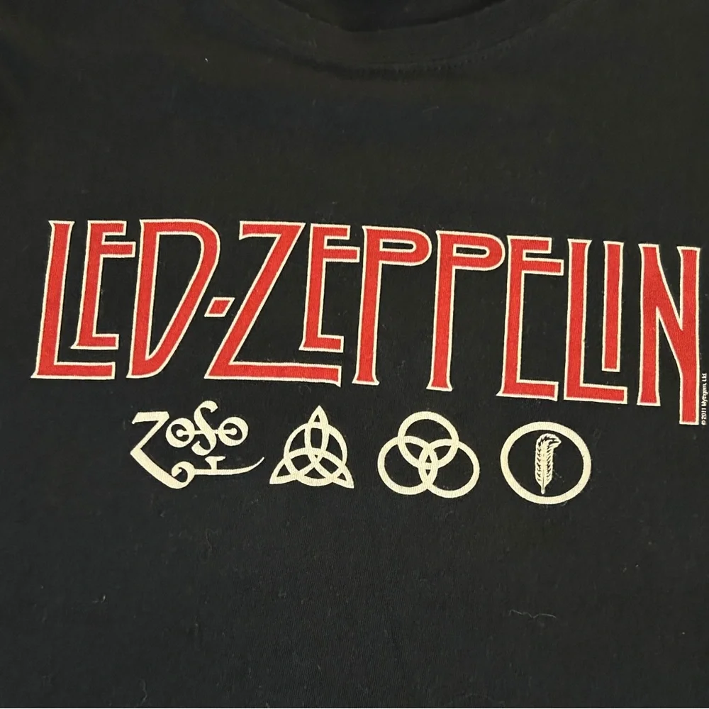Bay Island Black Led Zeppelin Short Sleeve Tee Sz L - Picture 8 of 11
